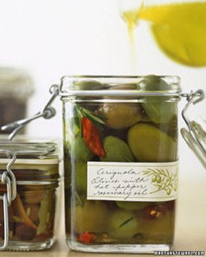 Cerignola Olives with Hot Pepper and Rosemary Oil image