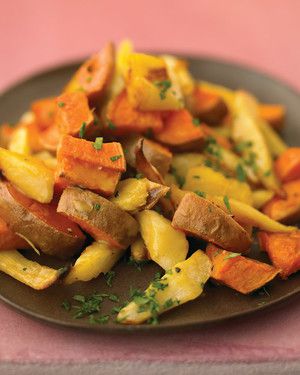 Maple-Glazed Parsnips And Sweet Potatoes image
