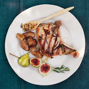 Grilled Pork Chops with Rosemary Gremolata