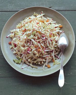 Shredded Napa Cabbage Salad with Radishes, Golden Raisins, and Dijon Dressing_image