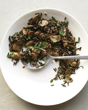 Wild Rice with Mushrooms and Parsley_image