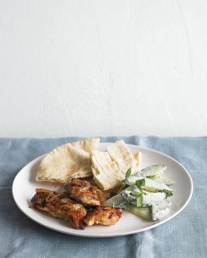 Marinated Chicken with Cucumber-Mint Salad_image
