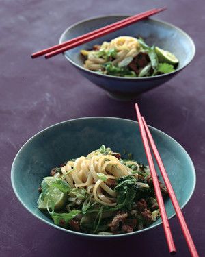 Chinese Cabbage Stir-Fry with Rice Noodles, Pork, and Cilantro_image