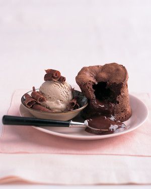 Molten Chocolate Cakes with Earl Grey Ice Cream image