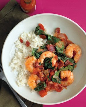 Shrimp with Bacon and Collards_image