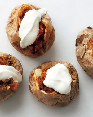 Baked Potatoes with Salsa and Sour Cream image