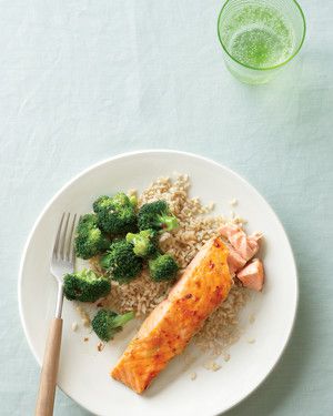 Glazed Salmon with Spicy Broccoli_image