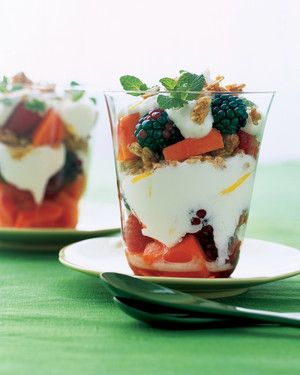 Papaya-Berry Yogurt Parfaits image