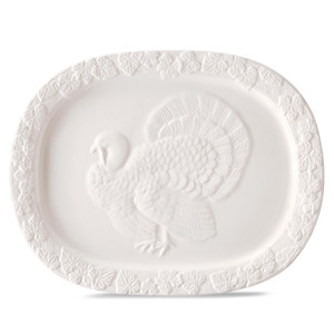 Martha Stewart Collection Embossed Turkey Platter