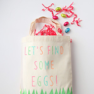 Stenciled Easter Tote
