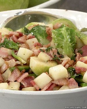 Brussels Sprouts with Diced Bacon and Apples image