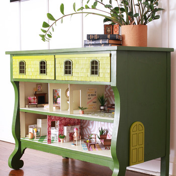 dollhouse made from dresser