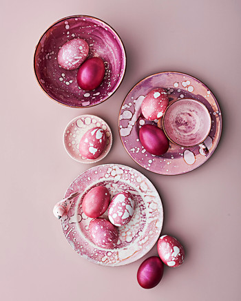 luster splatterware easter eggs in china