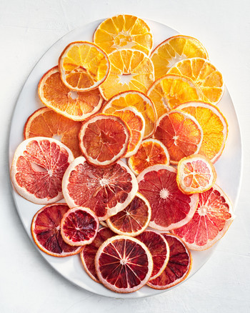 plate of citrus chips