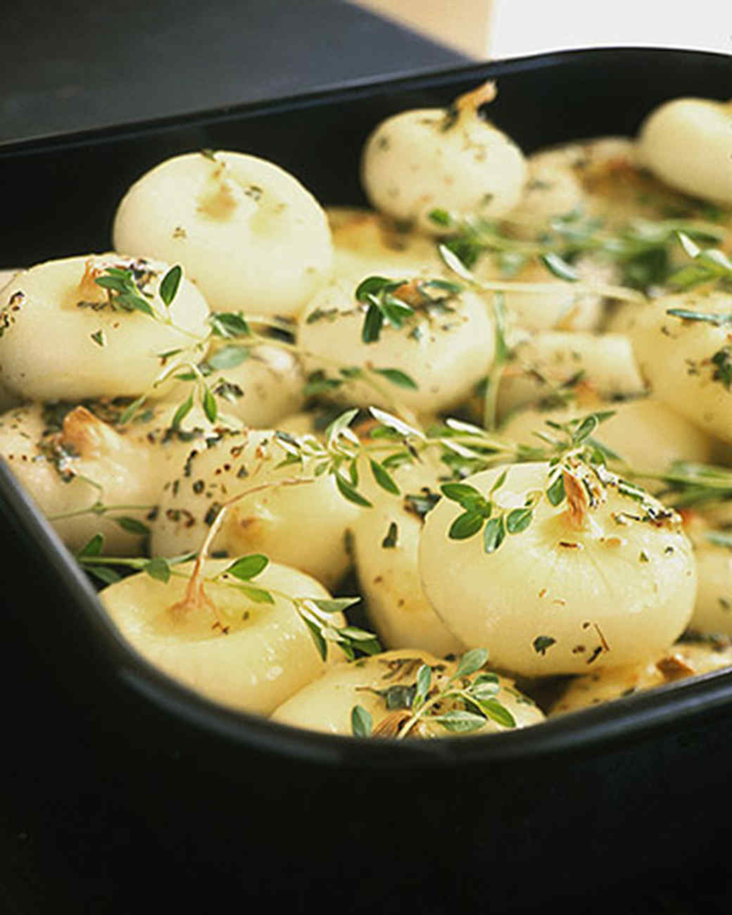 Herb Roasted Cipollini Onions with Porcini Mushrooms Recipe | Martha ...