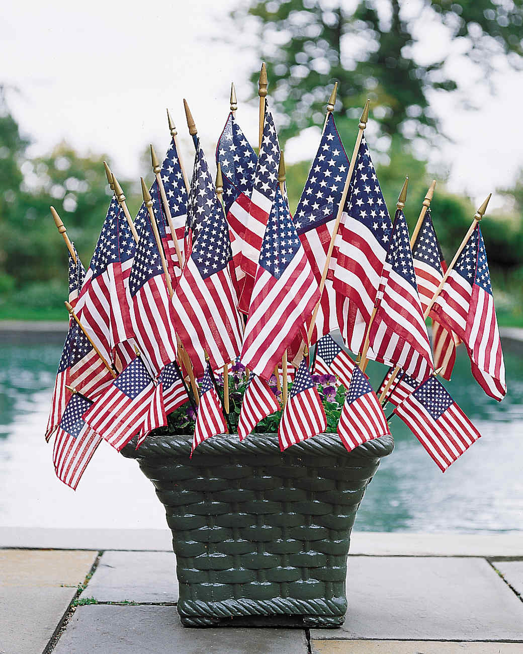 american flag outdoor decor
