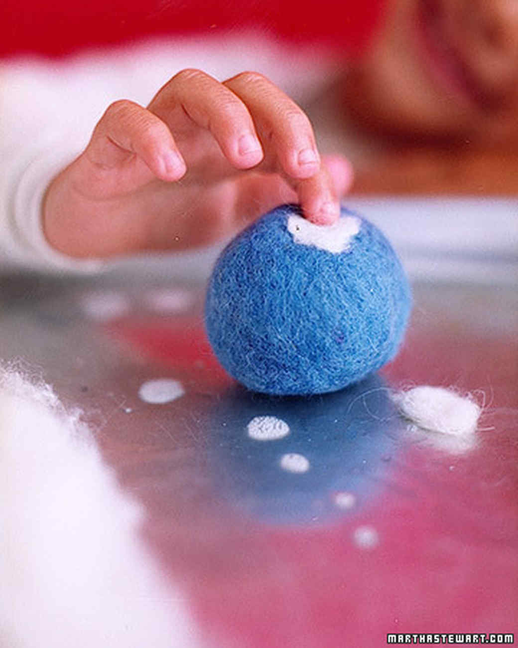 how to make felted wool balls