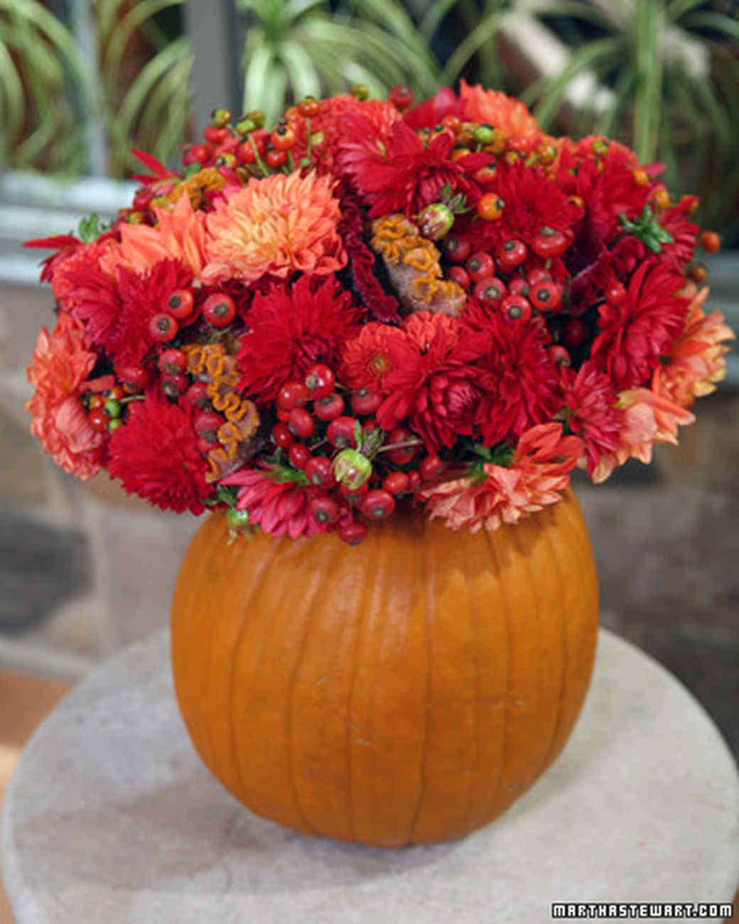 Pumpkin Flower Vase & Video | Martha Stewart