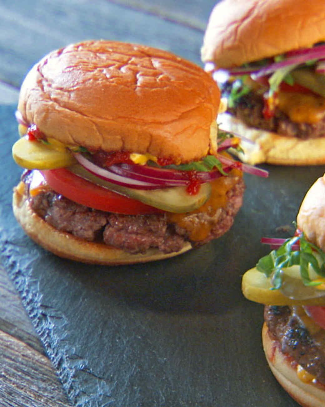 Burgers Recipe & Video | Martha Stewart