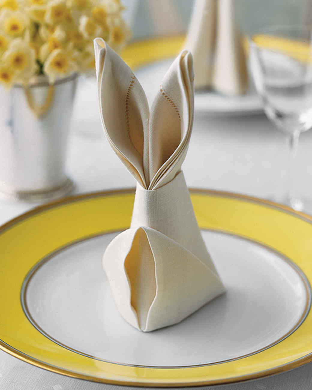 Bunny Fold for Napkins | Martha Stewart