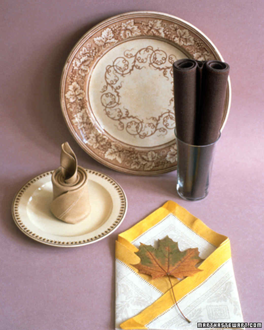 NapkinFolding Ideas Martha Stewart