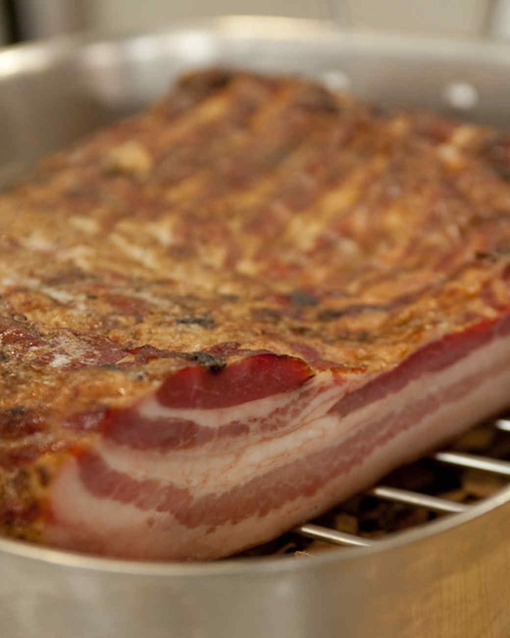 Hot-Smoked Cured Bacon Recipe & Video | Martha Stewart