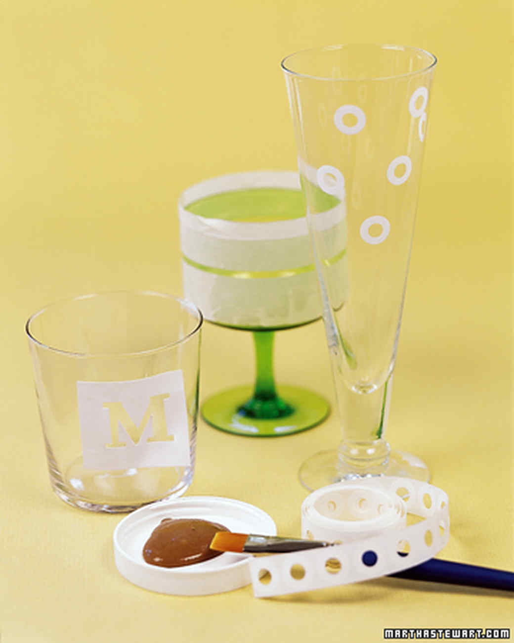 Etched Glass Martha Stewart When Using Etching Cream Wear Plastic Gloves And An Old Shirt With Long Sleeves Be Sure To Work In A Well Ventilated Area