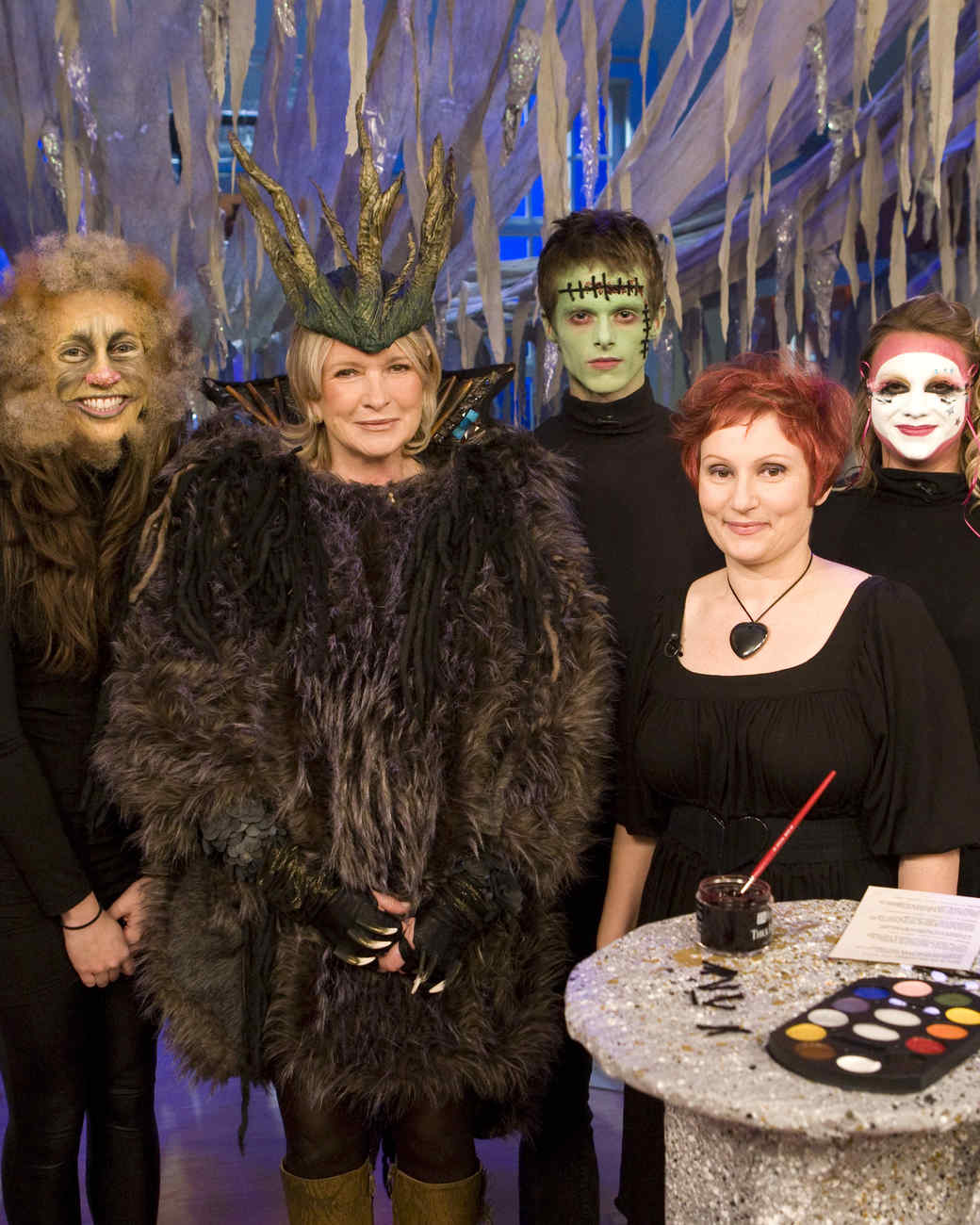 halloween makeup wild thing frankenstein and venetian mask video martha stewart