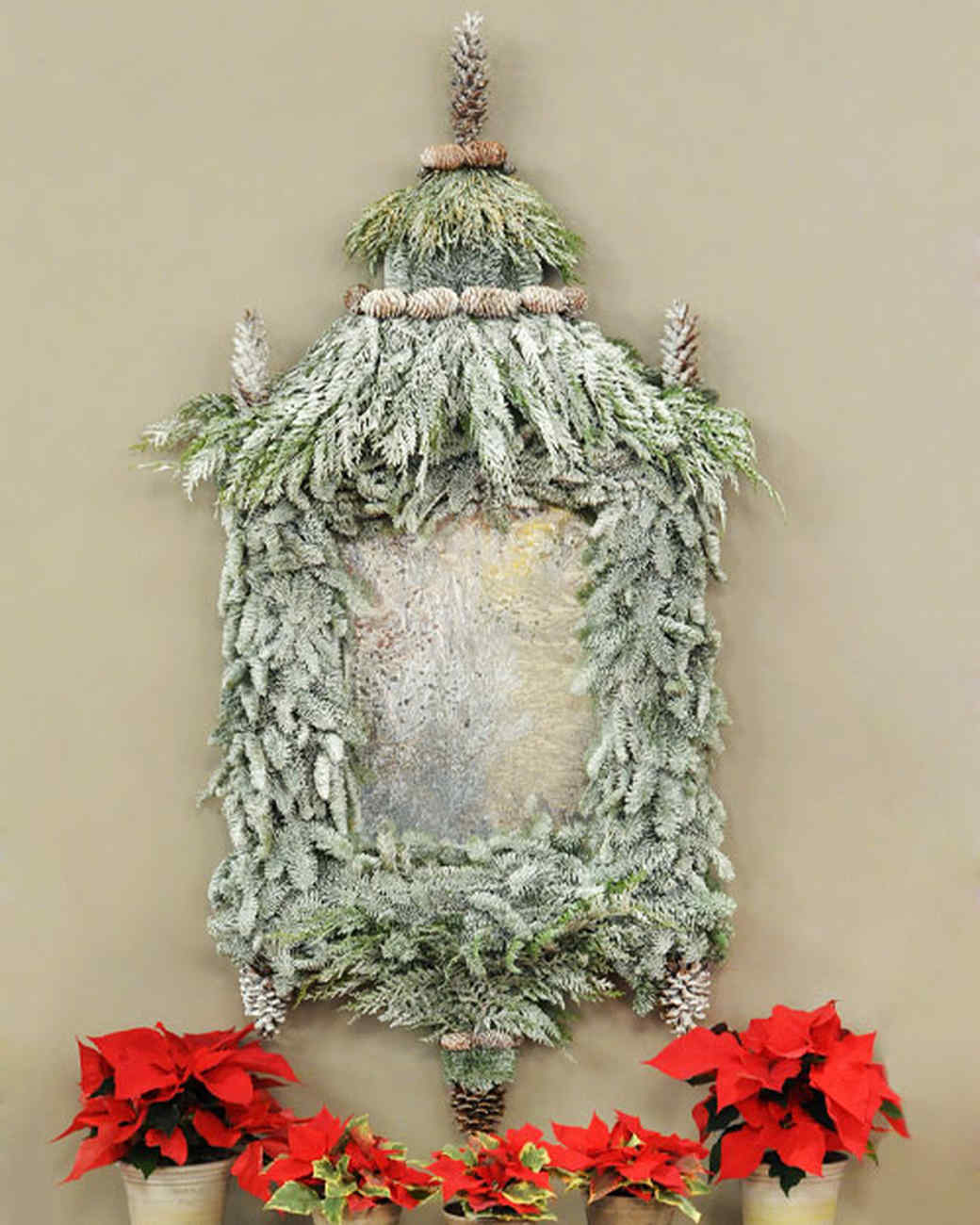 Winter Mirror Wreath Craft Martha Stewart