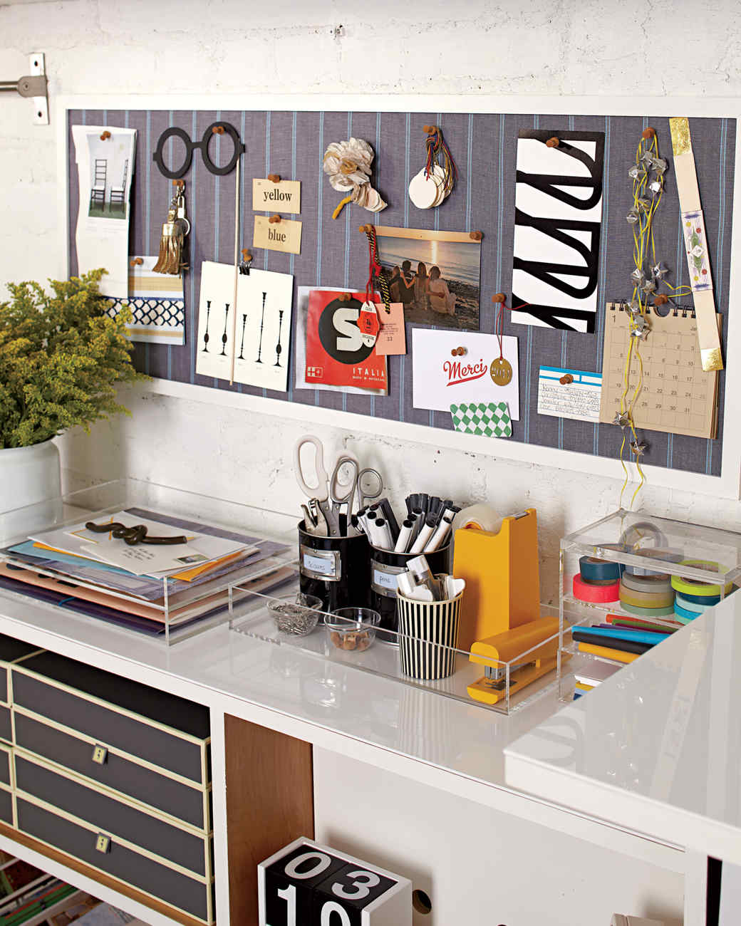 before and after a transformed desk area martha stewart