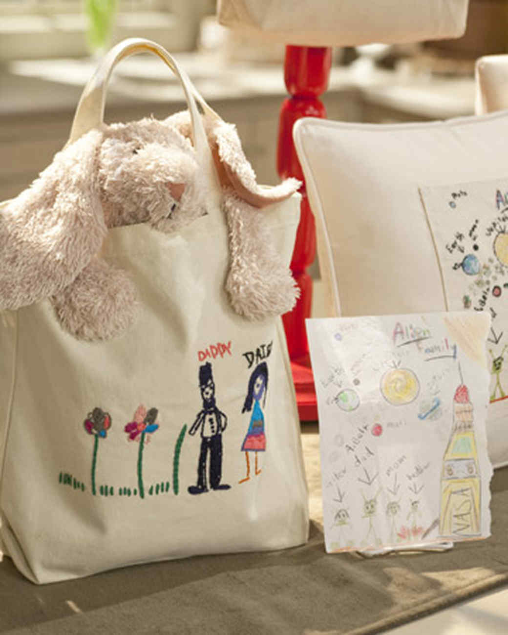 Embroidered Tote Bag Martha Stewart Embroidered Tote Bag