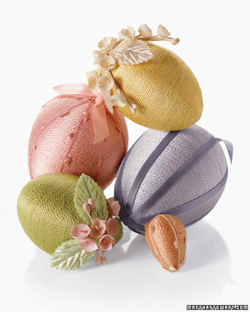 ThreadWrapped Easter Egg Ornaments Martha Stewart