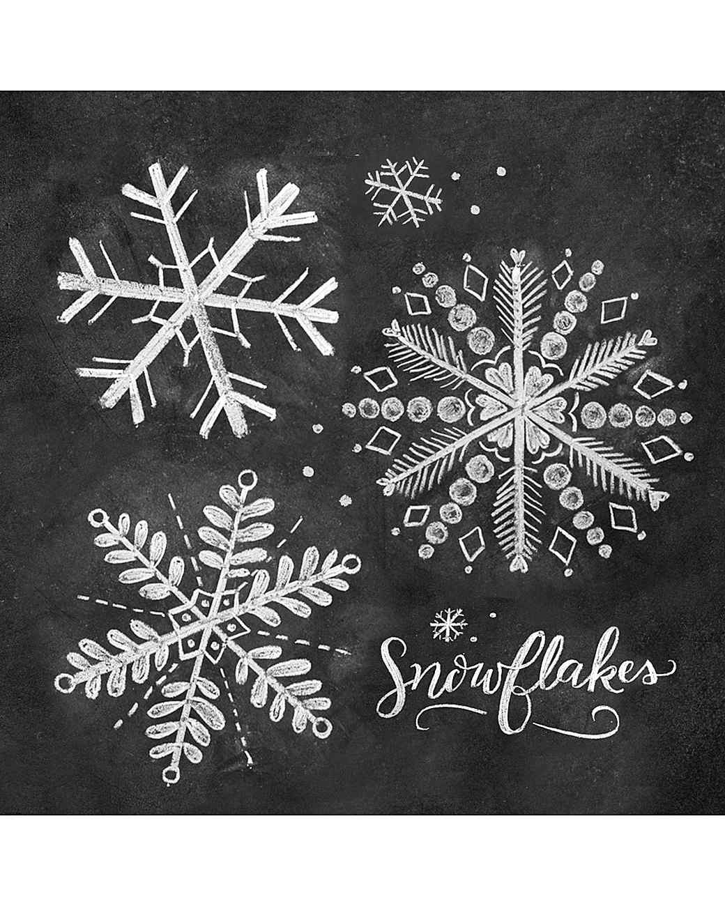 How to Draw Ornate Snowflake ChalkArt Martha Stewart