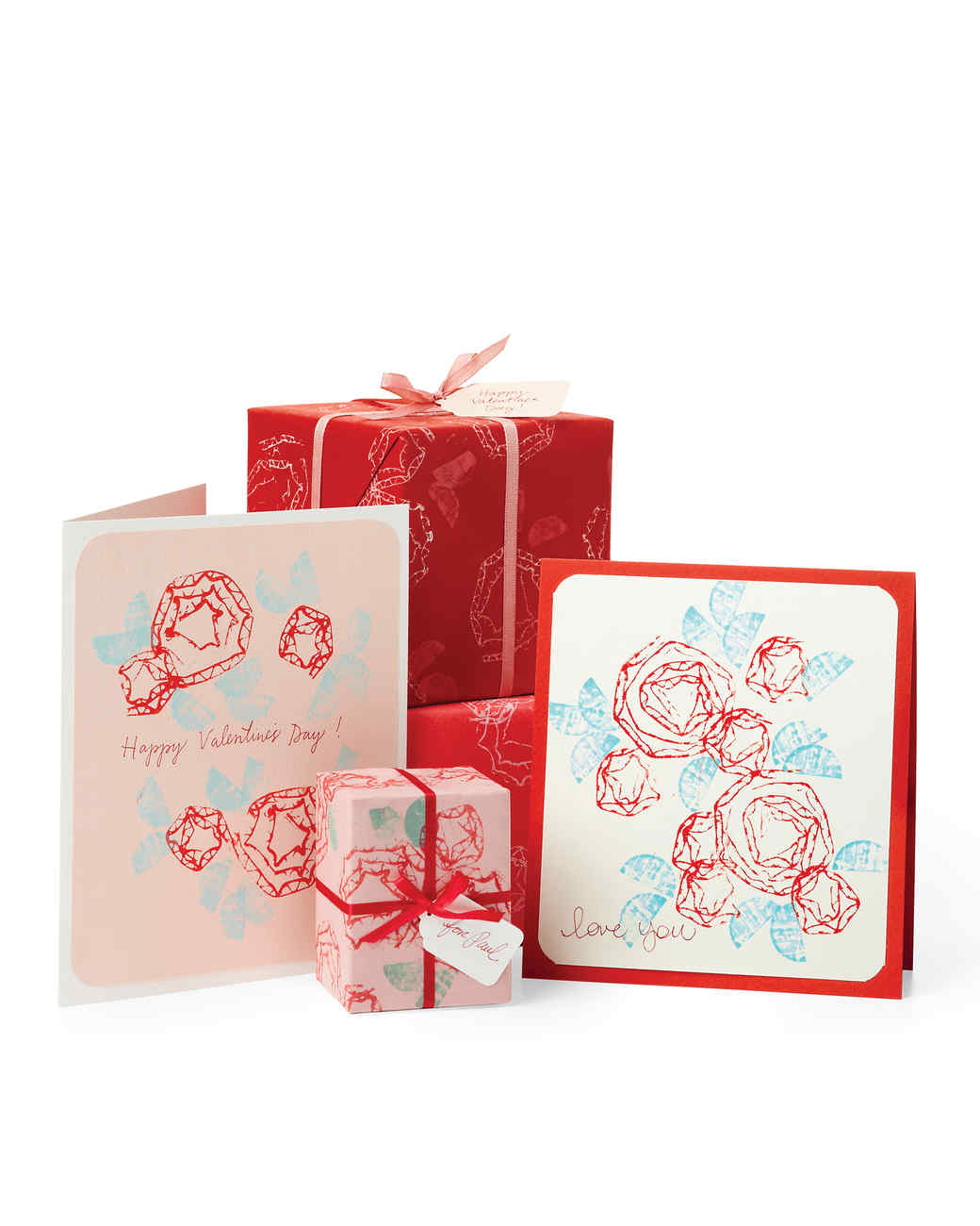 abstract rose print valentine s day cards and gift wrap martha stewart