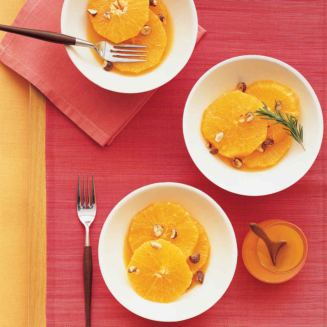 Sliced Oranges With Orange Flower Syrup And Candied Hazelnuts Featured recipe video of the week. martha stewart