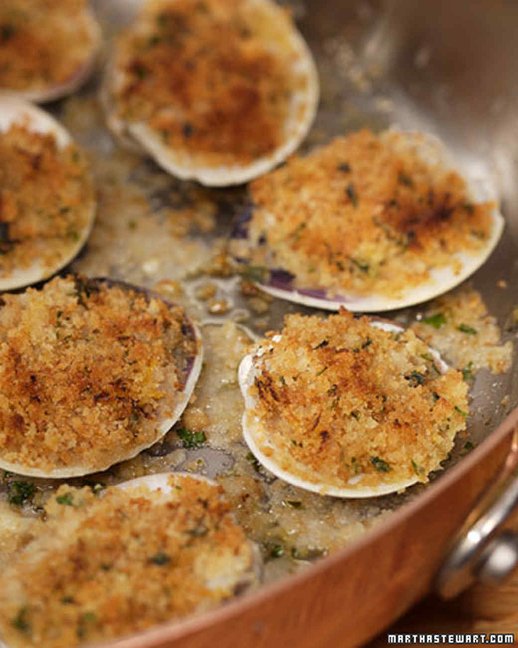 Baked Clams with Italian-Style Breadcrumbs and Horseradish Recipe ...