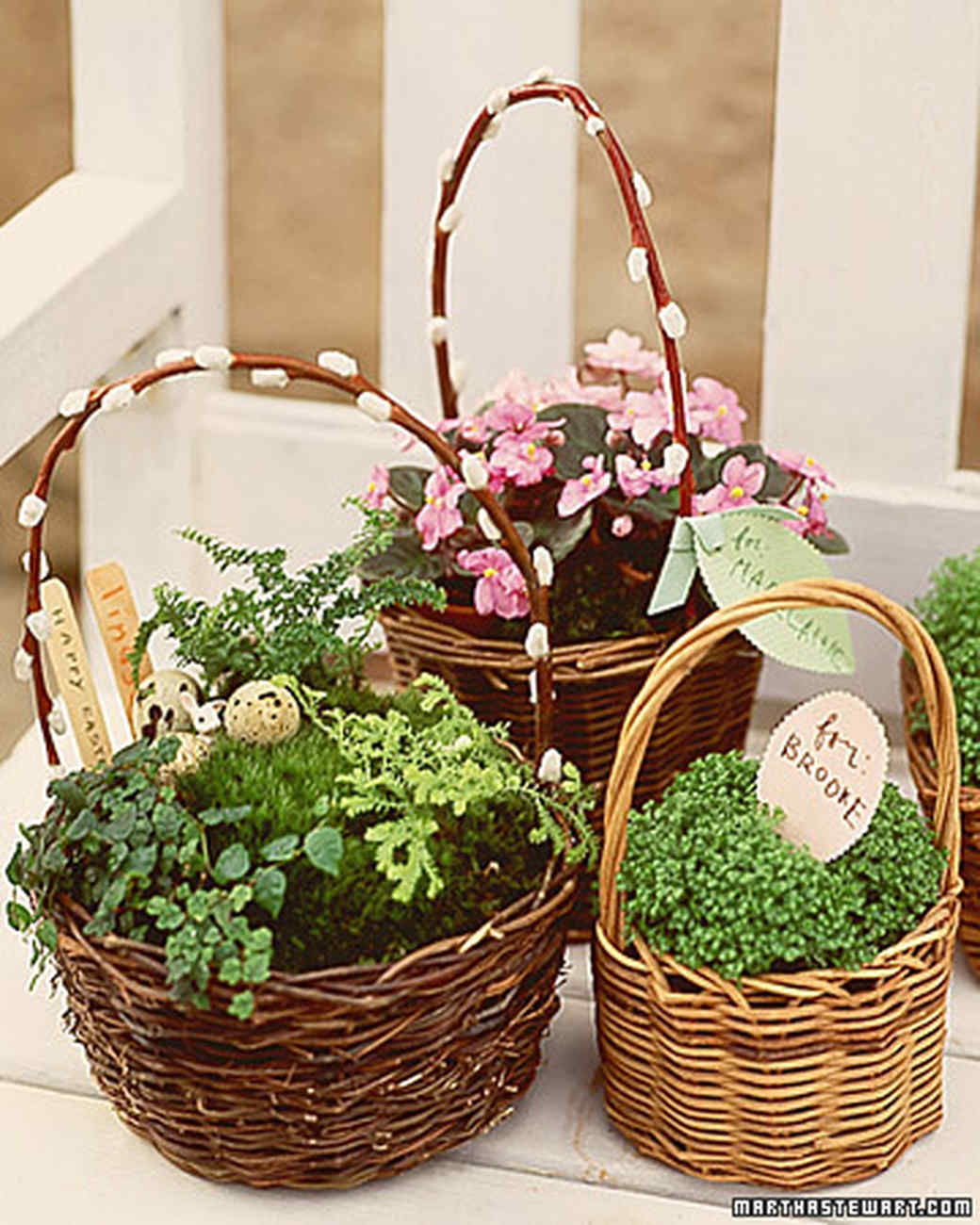 Miniature Gardens Easter Basket Martha Stewart