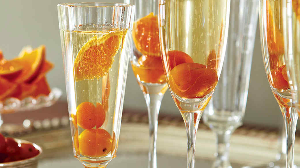 Kumquat Champagne Cocktails