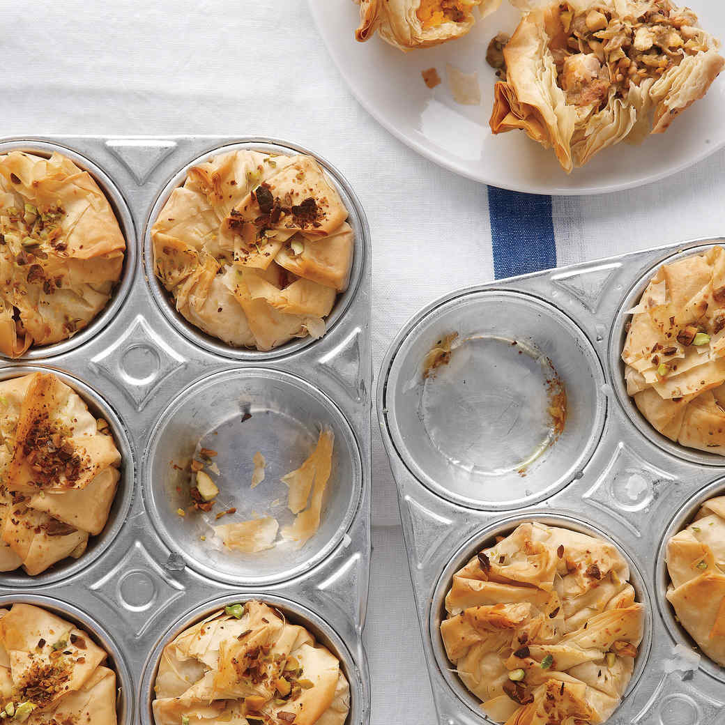 Eggplant Feta Phyllo Pies - 