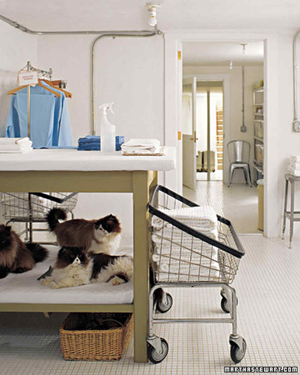 Martha S Basement Stewart Laundry Room Folding And Ironing Table