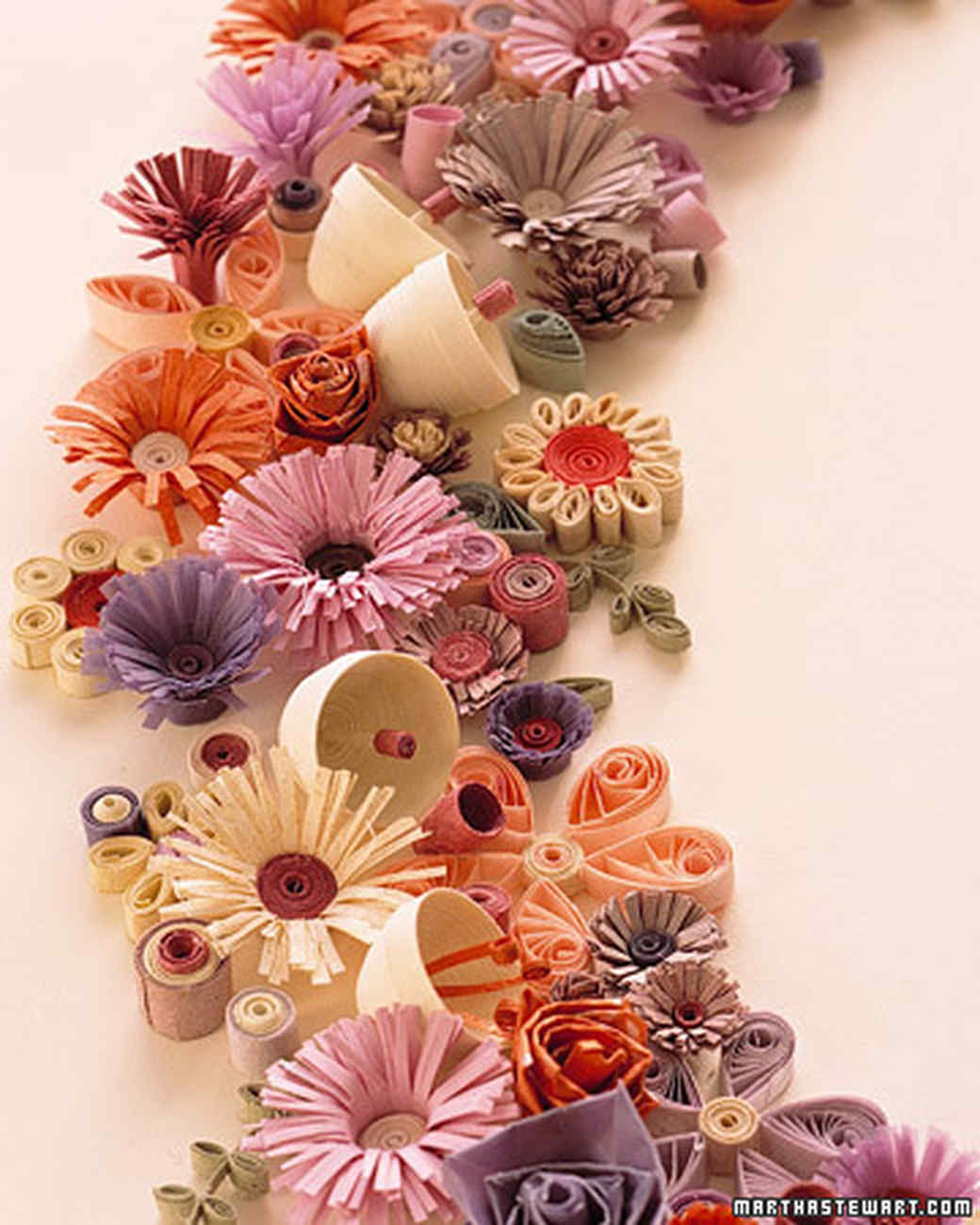 Quilling Valentines Flowers Martha Stewart