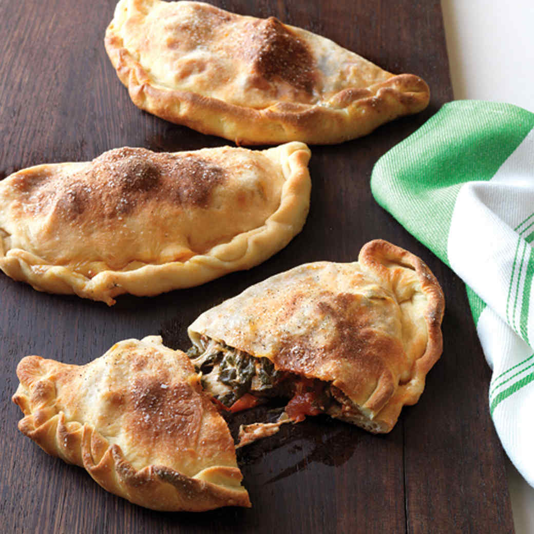 spinach and meatball calzones