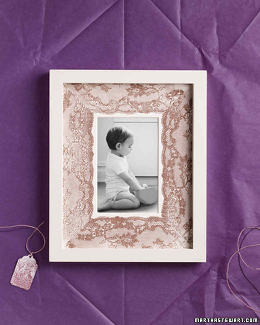 Lace Picture Frame Mat | Martha Stewart