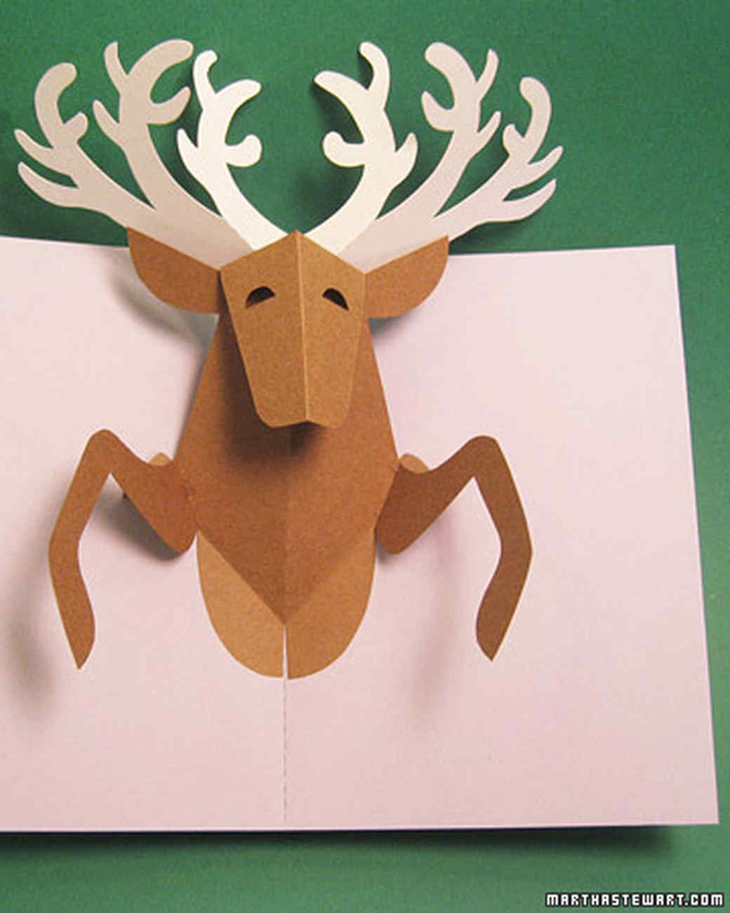 Reindeer Pop-Up Card & Video | Martha Stewart