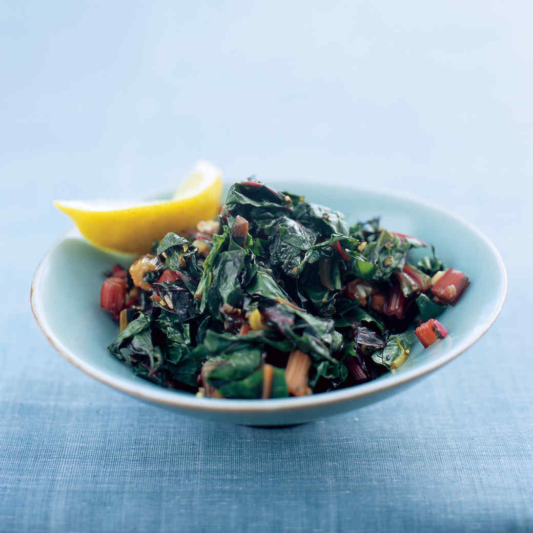 saute steamed swiss chard