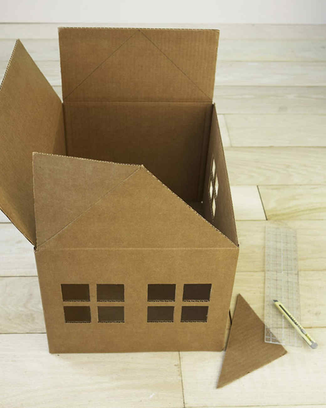 How to Make a Cardboard Cat Playhouse Martha Stewart