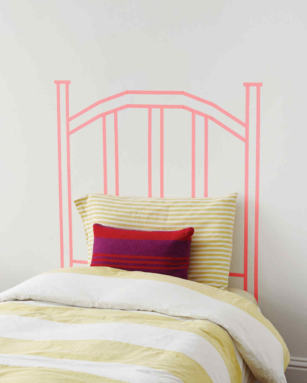 Washi Tape DIY Faux Headboard | Martha Stewart