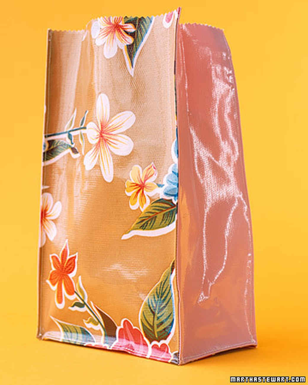 Oilcloth Crafts: Lunch Bags & Video | Martha Stewart