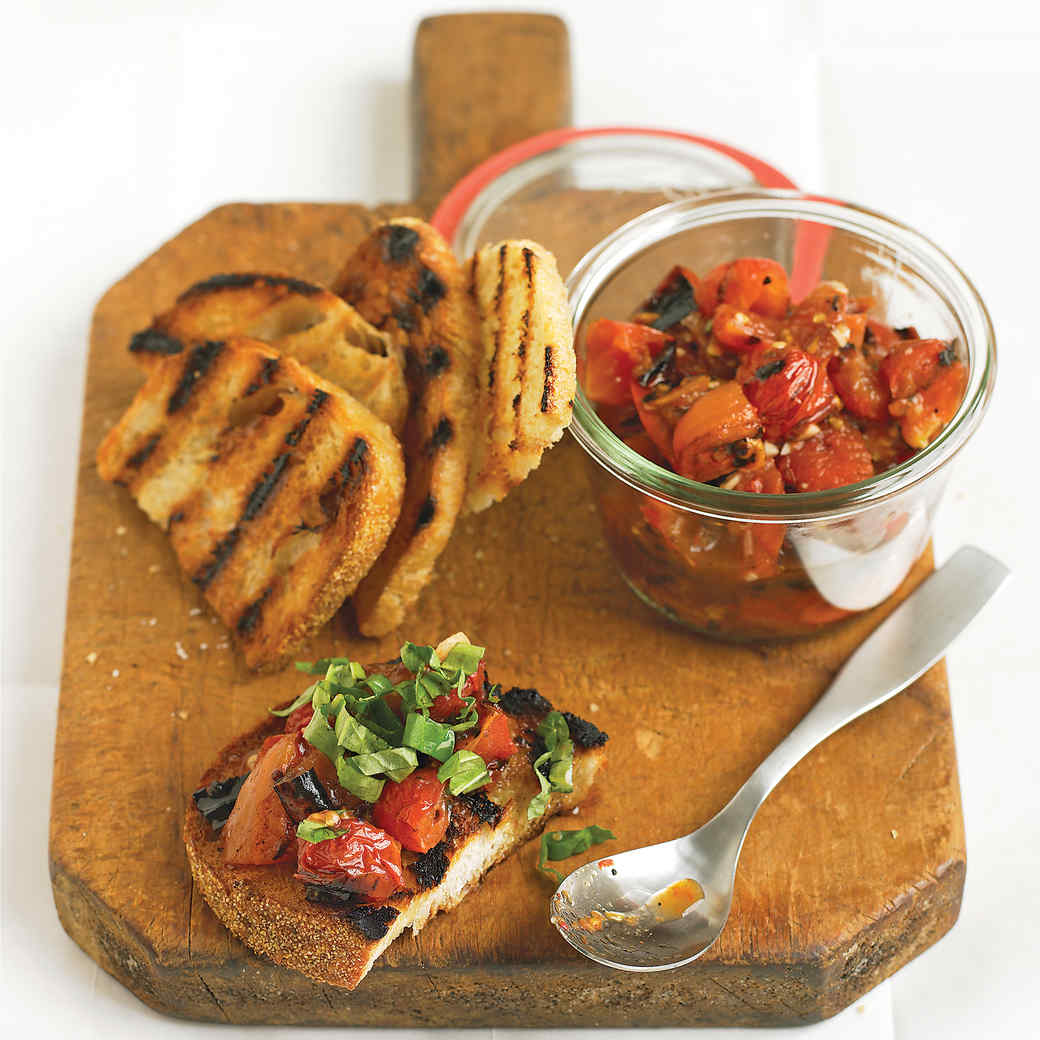 grilled tomato bruschetta