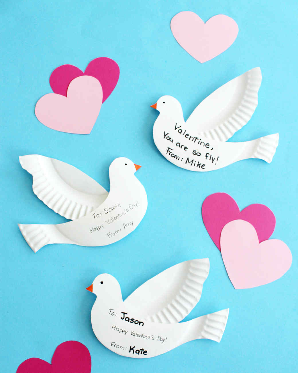 Paper-Plate Dove Valentines | Martha Stewart